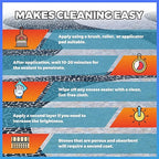 1 Gallon Wet Look Stone Sealer, High Gloss Paver Sealer for Outdoor Surfaces (Travertine, Slate, Sandstone, Concrete)– Waterproof, Provides Natural Color Enhancement for Driveways, Patios