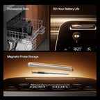 Typhur 8QT Sync Air Fryer with Built-in Wireless Meat Thermometer, 9-in-1 Smart Airfryer with Ceramic Nonstick Basket for Quick Easy Meals, 450°F Max, Cooks 6lb Whole Chicken, Dishwasher Safe, 120V