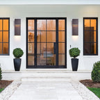 Outdoor Wall Lights Modern Exterior Lighting Fixtures, 3000K Integrated LED, Wall Sconce Lighting 2 Packs, Bronze Outside Wall Mount Lights for House Front Door Porch Garage Patio