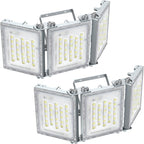 STASUN 2 Pack 300W LED Flood Lights, Mini Series Outdoor Floodlight, 30000LM 6000K Daylight White, IP66 Waterproof, 3 Adjustable Heads, Exterior Flood Lights for Yard, Driveway, Garage, Patio,Barn