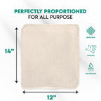 ZUPERIA Cotton Shop Towel – Multipurpose Cleaning Cloths (14" x 12" - Pack of 150 - White) Reusable Shop Rags for Automobiles, Industrial, Restaurants, Garage, and Homes