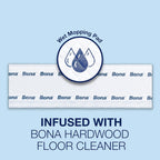 Bona Hardwood Floor Disposable Wet Cleaning Pads - 12 cleaning pads per pack - unscented - Use with Bona Mops - Residue-Free Floor Cleaning Solution for Wood Floors