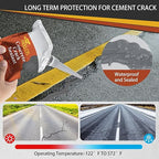 Concrete Crack Filler,2 Pack Cement Crack Sealant, High Elasticity Crack Filler Repair Sealer, Self Leveling Waterproof Caulking Glue Sealing Adhesive for Concrete Driveway, Patio, Sidewalk (Grey)