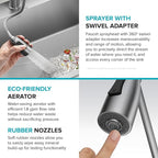 KRAUS Coda Commercial Style 2-Function Single Handle Pull Down Kitchen Faucet in Chrome, KPF-1617CH