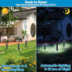 Sunvivo Solar Path Lights,2 Modes(Cold White or Warm White),Bright Solar Path Light Outdoor Waterproof,Perfect Elegant Guide Light or Deco for Yard,Garden,Lawn,Sideway,Driveway,Outdoor Event(8Pack)