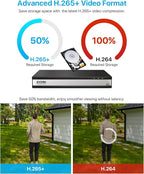 ZOSI 4K 16CH PoE Home Security Cameras System with 4TB Hard Drive,H.265 8MP 16 Channel CCTV NVR,12pcs 5MP Outdoor PoE IP Cameras,120ft Night Vision,Motion Detection,Remote Access,for 24/7 Recording