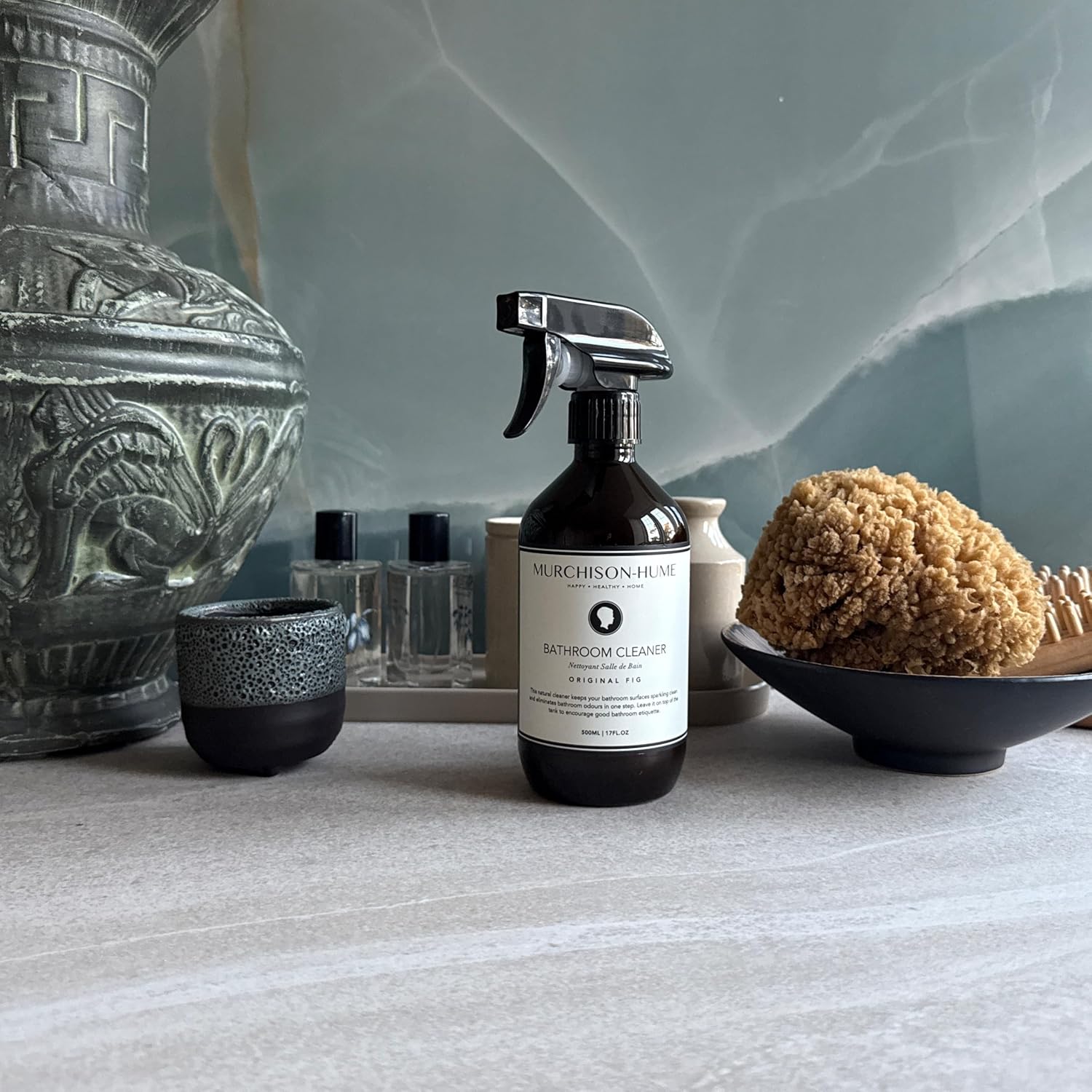 Murchison-Hume Powerful, Plant-based, Multi-Surface Bathroom Cleaner Spray for Basins, Tubs, Tiles, and Toilets. Eliminates Odor, 17oz, Original Fig Scent 2 Pack