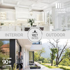 NUWATT 12 Pack, 4 Inch Square Can Light, 4" Square Retrofit LED Recessed Lighting, 5CCT Selectable 2700K/3000K/3500K/4000K/5000K, 750 Lumens, 11W, Dimmable Ceiling Light, Wet Rated Downlight, ETL