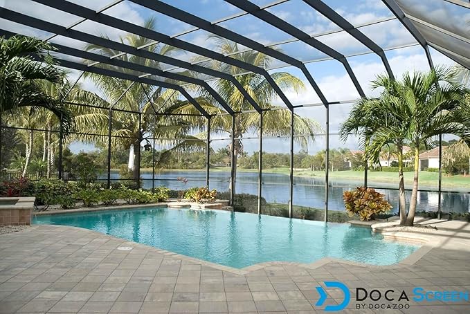 DOCA 48 in x 9.8 ft Window Screen Mesh - Window Screen Replacement, Fiberglass Mesh Roll for Window, Patio Screen, Porch Screen, or Door - Charcoal