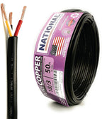 NATIONAL Wire & Cable – 18 AWG 3-Conductor Premium Copper Wire, 50 ft, Stranded | Made in USA, Flexible Jacket | LED Strips, Electronics, Low Voltage, DIY Projects, Indoor and Outdoor Use