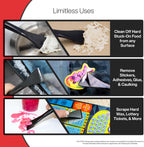 Plastic Scraper - 2 Pack - Non Scratch Cleaning Tool for Kitchens, Countertops, Windows, Walls, Floors, Cars, Mailboxes - Remove Food, Adhesive, Caulking, Stickers, Labels, Decals, Tape