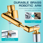 CECEFIN 1440ºSink-Water-Filter Faucet-Extender 3.0 Telescopic - Carbon Purifier Reduce 99% Chlorine, NSF Test Bathroom Kitchen Aerator, Swivel Long Arm Extension for Toddlers, Hard Water Softener