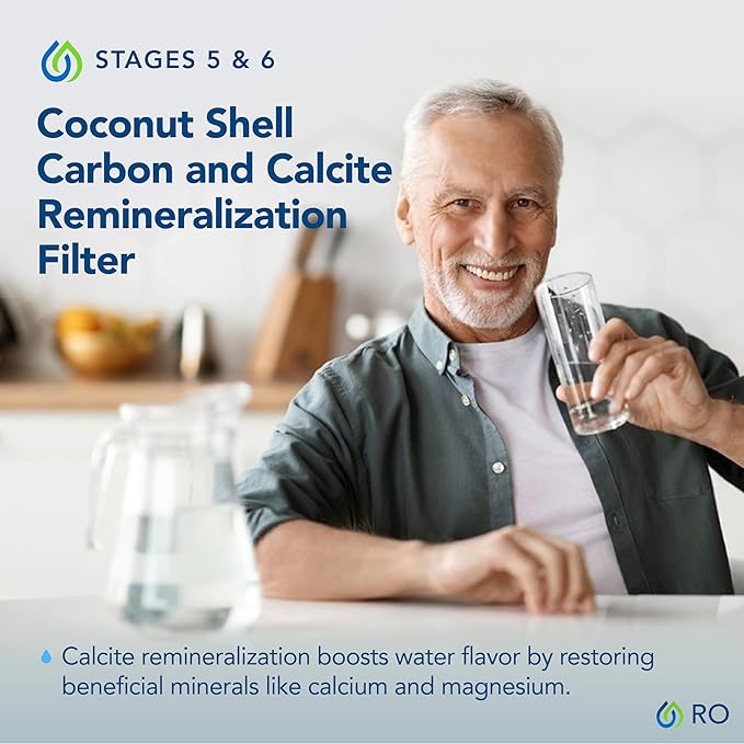 Kind Water 6-Stage Reverse Osmosis Drinking Water System with (Brushed Nickel Faucet (Brushed Nickel)