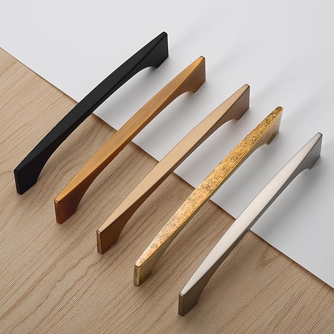 Asidrama 10 Pack 6.3 Inch(160mm) Antique Brass Kitchen Cabinet Handles, Cabinet Pulls Kitchen Cabinet Hardware for Cupboard Drawer Pulls