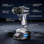 20V Cordless Drill, Power tool, 620 in-lbs Torque, 3/8" Metal Keyless Chuck with Safety Lock, 20+1 Position Electric Drill Driver with LED, Brushless Power Drill with 2.0Ah Battery and Charger
