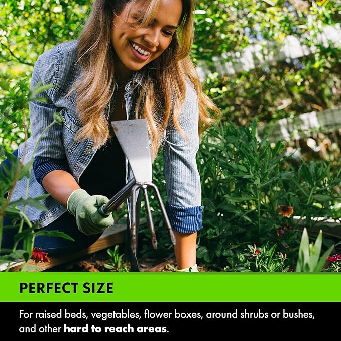 Yard Butler Terra Garden Hand Tools - Weeding Hand Tiller Tool for Efficient Gardening - Weed Remover Tool for Lawn & Garden Care - Durable Gardening Accessory, Tiller