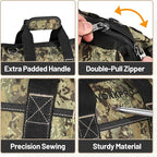 WORKPRO 16-Inch Wide Mouth Tool Bag, Tool Bags for Men with Adjustable Shoulder Strap, Waterproof Oxford Fabric and Sturdy Buttom