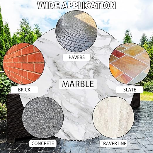 Wet Look Stone Sealer - 1 Gal High Gloss Paver Sealer Stone Color Enhancer Concrete Sealer with Long-Lasting Gloss Protection, Stain Proof for Interior and Exterior Slate, Driveway, Floor, Standsotne