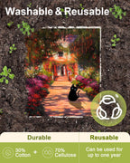 6 Pack Swedish Dishcloths for Kitchen - Reusable Dish Cloths for Washing Dishes Absorbent Cute Funny Kitchen Towels Cleaning Sponge, Floral Cat