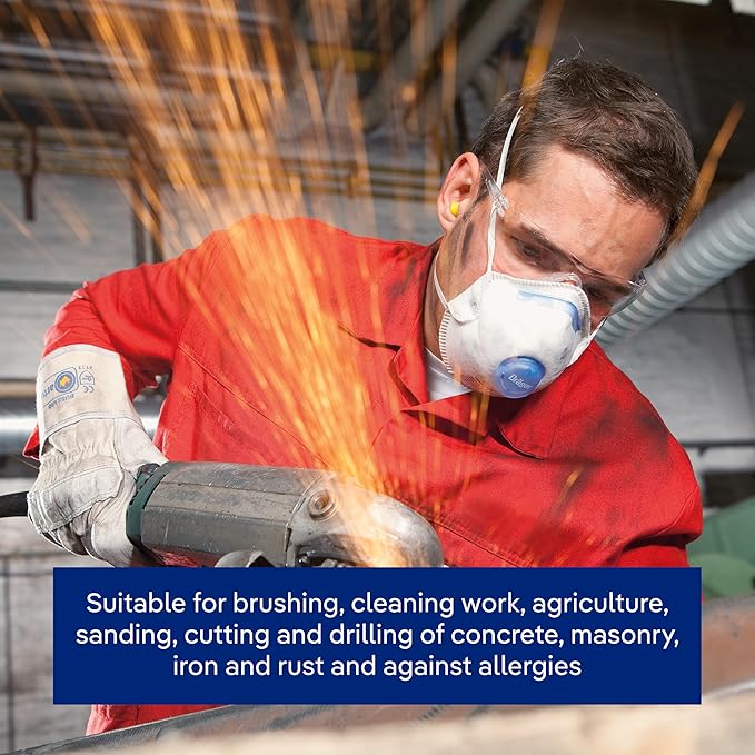 Dräger X-plore 1350 V Particulate Respirator with Exhalation Valve, 10 Pack, NIOSH-Certified Dust Mask