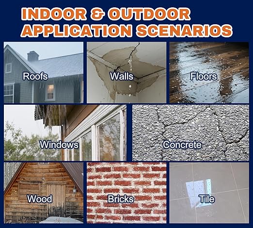 Waterproof Adhesive 35oz, Transparent Waterproof Sealant Coating, Anti-Leaking Sealants Agent - Sealant Repair Leak Agent for Roofs, Bathroom, Walls, Kitchen, Garden, Indoor & Outdoor