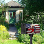 4th of July Patriotic Mailbox Cover Magnetic American Flag Independence Day Mailbox Covers Standard Size 21 x 18 in Blue Red Stars Wreath Post Box Wraps for Garden Yard Decor