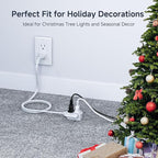 [UL Listed] Cable Matters 2-Pack 16 AWG 2 Prong Extension Cord 6 ft, 13A 3-Outlet Extension Cords with Tamper Guard, 13 Amp, 1625 Watts, White