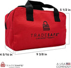 TRADESAFE Lockout Tagout Bag for Loto Devices - Polyester Canvas Lock Out Tag Out Kit, Heavy Duty Lockout Bag with Handles, 9-3/8 x 5-1/2 x 4-5/16 inches