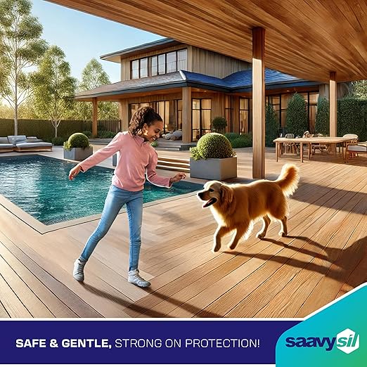 Eco-Friendly Silicone Premium Wood Waterproof Sealer – 16 oz Concentrate, Makes 1 Gallon, VOC-Free, Non-Toxic for Exterior/Interior Garden Bed, Planter, Deck, Fences & Furniture - Clear Finish