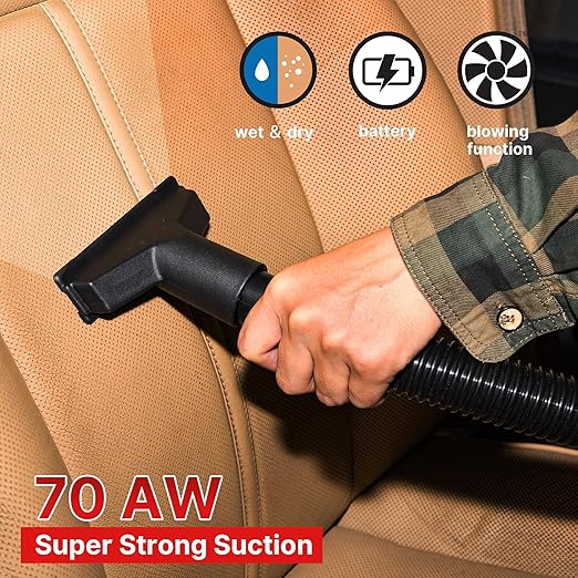 Shop-Vac 20V Wet/Dry Cordless Vacuum, 5 Gallon, 4.7 Peak HP, 10kPa Strong Suction & Blower, Portable Shop Vacuum, 4.0A Battery Powered Shop Vac for Car, Home and Garage