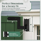Renovators Supply Manufacturing - Heavy-Duty Black Wrought Iron Shutter Lift Off Pintle Hinges Colonial Pin Reversible for Doors, Window and Shutters with Hardware 6 1/2 Inches, Pack of 8 Pairs