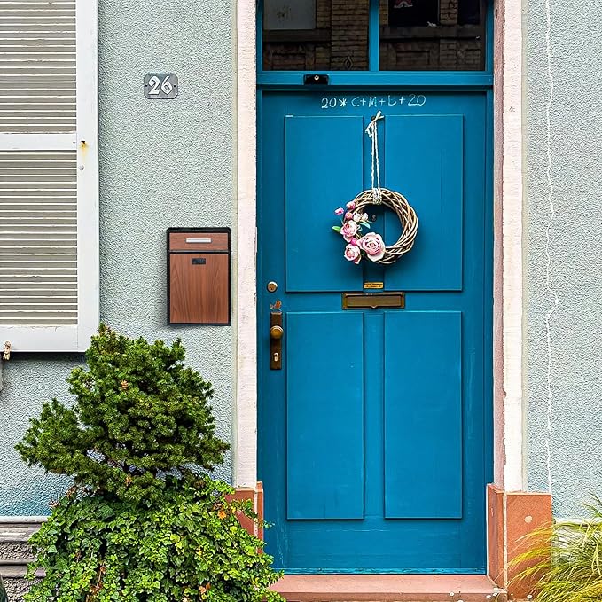 Combination Lock Wall-Mount Mailbox,Waterproof Heavy Duty Thickened Mailboxes for Outside, Security Drop Box with Lock, Extra Large Capacity Mounted Mailbox, XL