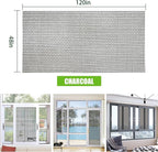 Window Screen Kit and Screen Door Repair Kit,48in x 120in Charcoal Fiberglass Mesh Includes Roller, Hook, Spline Window Door Patio and Porch Screen Replacement, Black