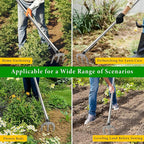 Garden Hand Cultivator Rake: 65" Long Handle Hoe Garden Tool with Ergonomic D Grip, Heavy Duty Iron 3-Tine Tiller Rakes for Gardening,Cultivating, Planting, Digging, Weeding