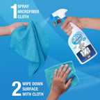 MiracleSpray for Glass -16 Fl Oz - Streak Free Cleaning Wipes for Mirrors, Windows, Kitchen, Home, and Auto