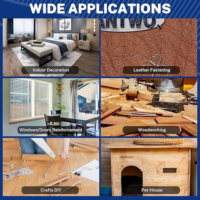 WORKPRO 18 Gauge Brad Nails, 2'',1-1/2'',1-1/4'', 3/4'' 6000 Count Universal Brad Nails for Pneumatic, Electric Brad Nailer