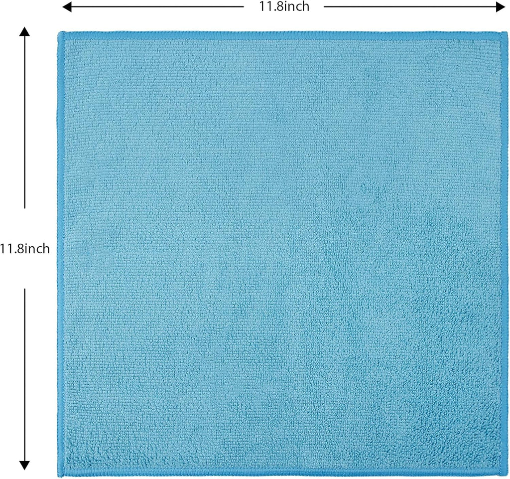 Tricol Clean 12 Pack Microfiber Cleaning Cloth 11.8x11.8inch - Streak-Free, Reusable Wipes for Glass, Kitchen, Car, Dusting - Absorbent & Lint-Free(Mixed 4 Colors 02, 11.8 x 11.8 in)