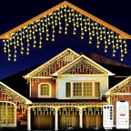 Christmas String Lights Outdoor - 131Ft/40M 1680 LED 8 Modes with Remote Control and App Waterproof Christmas Lights for Patio Yard Garden Wedding Party-Warm White
