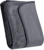 JOYMOOP Microfiber Towels for Cars, 35.4" x 23.6" Car Drying Towel, Dark Gray Reusable Car Towel, Quick Drying Car Microfiber Cleaning Cloth for RVs, SUVs, Trucks