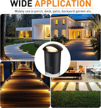 CLOUDY BAY [6 Pack] 5W Well Lights Low Voltage Landscape Lighting,12V-24V Waterproof Outdoor Side-lit Light,27-50K 5CCT In Ground Lights for Fence Pathway Deck, IP67 Rating, ORB,Transformer Excluded