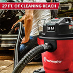 Vacmaster 12-Gallon 5.5 Peak HP Heavy-Duty Wet/Dry Vacuum - VJH1211PF 1101