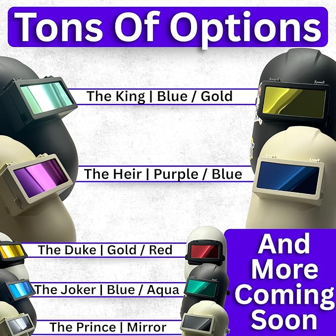 The King 2-Tone | Gold/Blue Shade 9 Welding Lens | Changes Color With Angle - Gold/Blue | 2" x 4.25" | Extremely Clear Fixed Shade 2x4 Welding Lens | Ridge Products Welding Lens