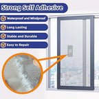 KING MOUNTAIN 20 Sheets Black Window Screen Repair Patches,4×4 in Window Screen Repair Kit for Window Screen and Screen Door Tears Holes, Strong Adhesive Screen Tape Mesh Repair,Quick & Waterproof