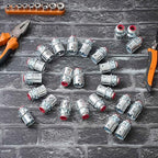 Metal-Clad Cable Connectors Zinc Electrical Conduit Connector 3/8" Snap in Connectors for Steel and Aluminum Cable(60 Pack)