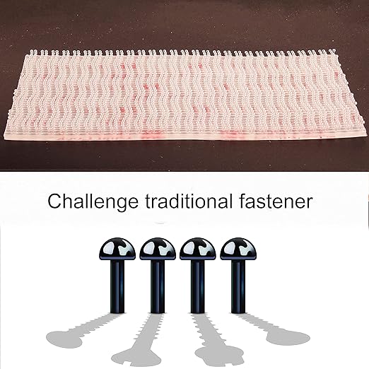 Dual Lock Fastener 2in x 4in 4pcs, Reclosable Interlocking Tape EZ Pass Holder, Heavy Duty Adhesive Hook Lock Sticky Back Mushroom Mounting Tape Clear Color for Indoor and Outdoor