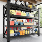 3000LBS Storage Shelves, 48" W Heavy Duty Garage Shelving Unit, Adjustable Industrial Shelving, 4 Tier Metal Shelving for Garage, Supermarket, Warehouse, 48" W x 24" D x 70" H