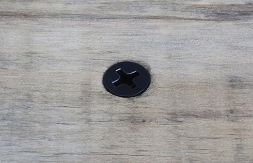 Bolt Dropper #8 x 1-1/4-Inch Black Screws, Pack of 25 - Xylan Coated Stainless Steel Flat Head Phillips Wood Screws - Corrosion Resistant for Wood, Drywall Applications, and Outdoor Projects