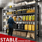 60" W Garage Shelving 5-Tier Storage Shelves Adjustable Metal Shelving Units 3030LBS Storage Shelves Heavy Duty for Industrial, Warehouse, Basement,72" H × 60" W × 24" D