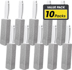 AZEN 10 Pack Pumice Stone for Cleaning, Pumie Scouring Stick with Handle, Pumice Stone Toilet Bowl Cleaner, Hard Water Stain Remover for Toilet, Bathroom, Kitchen Sink, Grill
