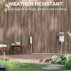 3 Prong Power Extension Cord with Multiple Outlets 10 FT, 16/3 Gauge Multi 3 Outlet Wire, 90 Degree Angled Male Plug, 16 AWG Grounded Wire (13A 125V 1625W), ETL Listed, White Cable with 25 Cable Ties